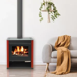 Poêle à bois BELLEZA RUBIN Rouge – 21 kW